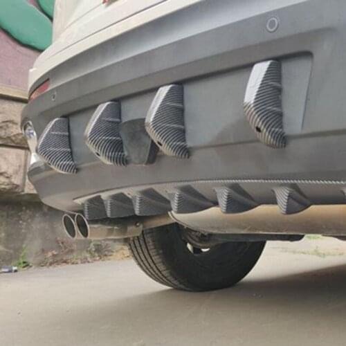 4pc Universal Car rear bumper cast shark spoiler for Mercedes-Benz A B C E S G M ML GLK CL CLK CLS E GL R SL SLK SLS-class AMG