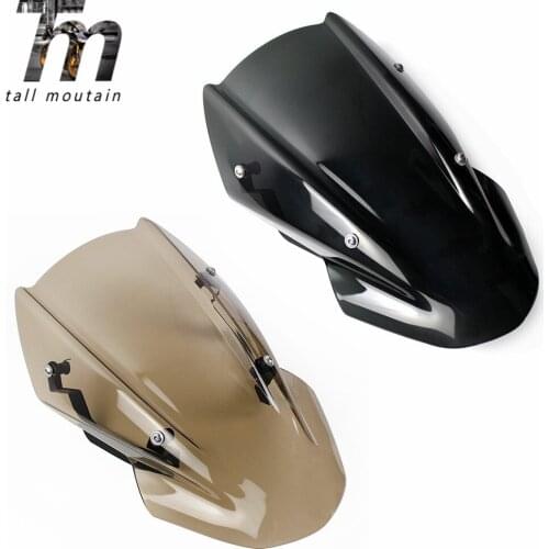 Z 650 Z-650 High Quality ABS Windscreen Windshield Shield Screen with Bracket For Kawasaki Z650 2017 2018 2019 Smoke Black Clear