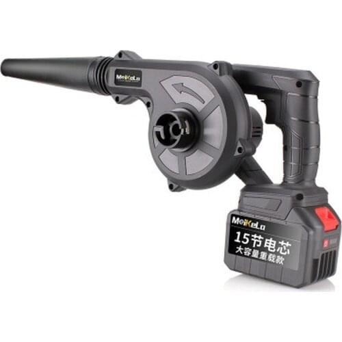 1200W Electric Air Blower Cordless Handheld Leaf Computer Dust Collector Rechargeable Power Tool Cleaner with 2pcs Battery