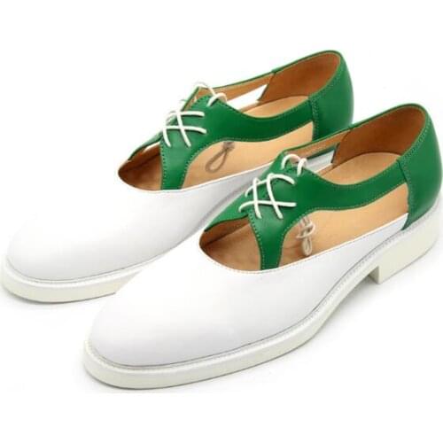 High top shoes for men fashion patchwork lace up men sandals genuine leather summer men sandals