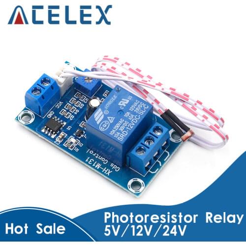 XH-M131 DC 5V / 12V Light Control Switch Photoresistor Relay Module Detection Sensor 10A brightness Automatic Control Module