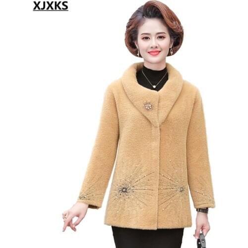Женские пальто с воротником XJXKS China At AliExpress