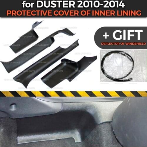 Protective covers for Renault / Dacia Duster 2010-2014 of inner lining ABS plastic trim accessories protection of carpet styling