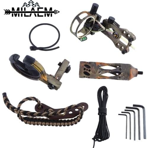 1 Set Archery One-stop Compound Bow Accessories Set With Aluminum Alloy Arrow Rest Bow Sight Peep Sight Compound Bow Hunting