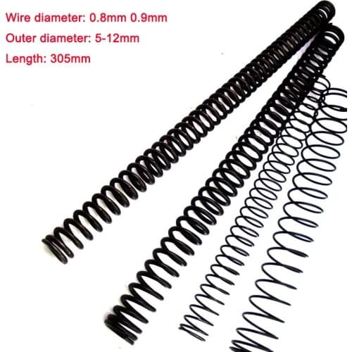 1PCS Spring Steel Y-type Compression Spring Pressure Spring Wire Dia 0.8mm 0.9mm Outer Dia 5-12mm Length 305mm