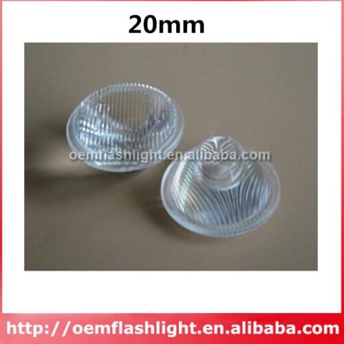 20mm LED Lamp Pinstriped Glass Lens - 1pc