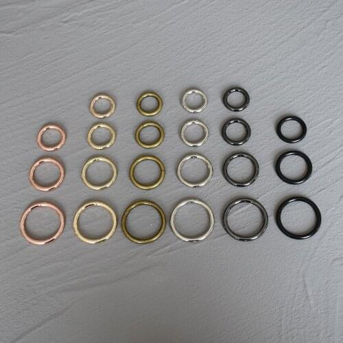 20 Pcs 15/20/25/30mm O Ring Metal Buckle for Handbag Strap Dog Chain Webbing Snap Clasps Purse Bag Handle Connector DIY Leather