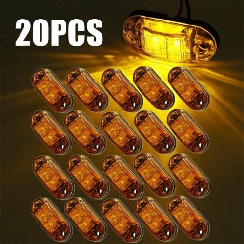 20PCS Side Marker Lights Truck Trailer Lights Stop Signal Indicator LED Tail Light 12v 24v Trailer Side Lights For Trucks