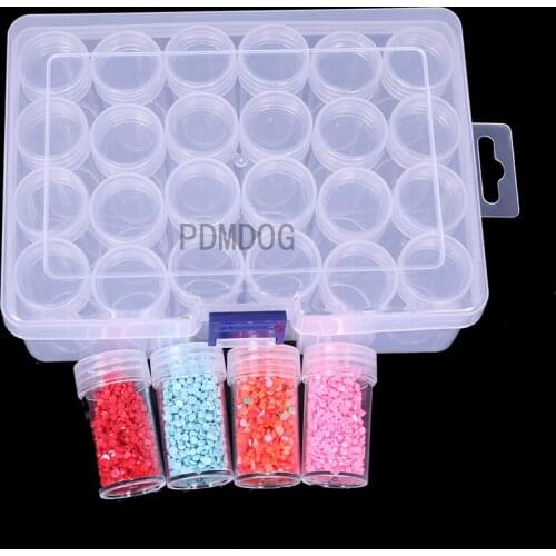 24/60 Grids Dismountable Diamond Embroidery Accessories Diamond Painting Tools Boxes Cross Stitch Cases Rhinestone Storage Box