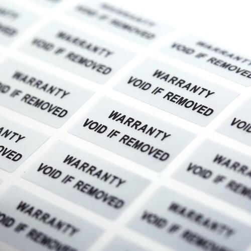 300pcs /lot Printed Security Seals Tamper Evident Warranty Void Labels Sticker Seals