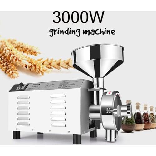 3000Type Electric stainless steel grain mill grinder Commercial herbal medicine Pulverizer wheat Grain grinding machine 220/110V