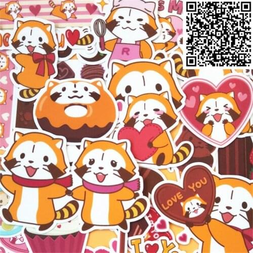 35 Pcs Cartoon civet cat Stickers Small Size Cartoon Scrapbooking Decorative Korean Style Sticker For Laptop Children