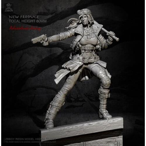 80mm Resin Figure Kits Adventurer resin soldier model Self-assembled TD-2323