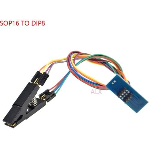 300mil SOP16 to dip8 FLASH CHIP IC Test Clips BIOS Programmer Socket adapter SOP SOIC SOIC16 CONVERTER for 25 SPI FLASH 25series