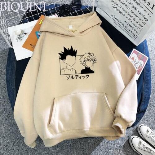 Anime Manga New Sweatshirt Kawaii Hunter X Hunter Hoodie Sweatshirt Killua Zoldyck White Hoodies Winter Tops Clothes Hoodie Blue