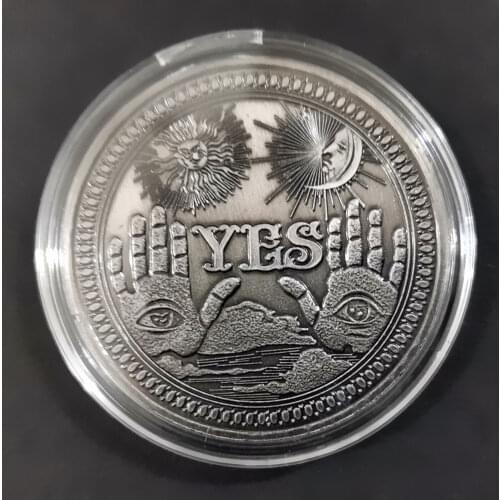 Antique Make Gothic Prediction Decision YES NO Ouija Souvenir Alloy Coin Double Sided Commemorative Collection Lucky Dollar Coin
