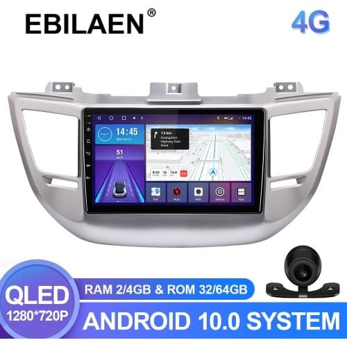 EBILAEN 1Din Car Radio Multimedia Player For Hyundai iX35 Tucson 2015-2018 Android 10.0 GPS Navigation Video Stereo