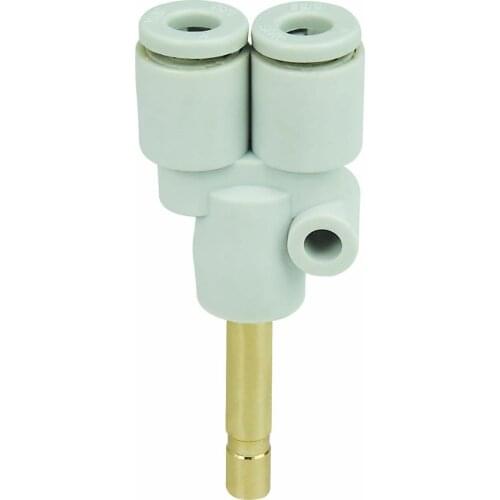 Free shipping Air hose pneumatic part Fitting single U type Tee Connector one End of Brass Plug-in for OD 4mm PU hose/Nylon Hose