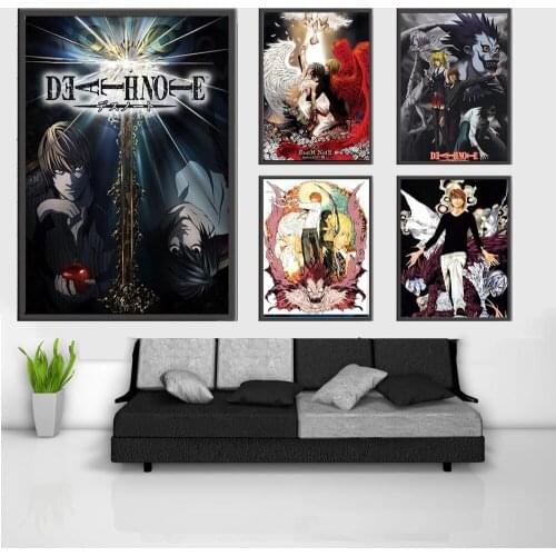 Home Decoration Printed Wall Artwork Canvas Painting Death Note Japanese Anime Abstract Nordic Style Posters For Children Room