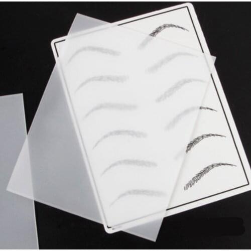 Dual Side Blank Tattoo Practice Skin Translucent Permanent Makeup Eyebrow Lips Latex Skin Sheet For Beginner Training