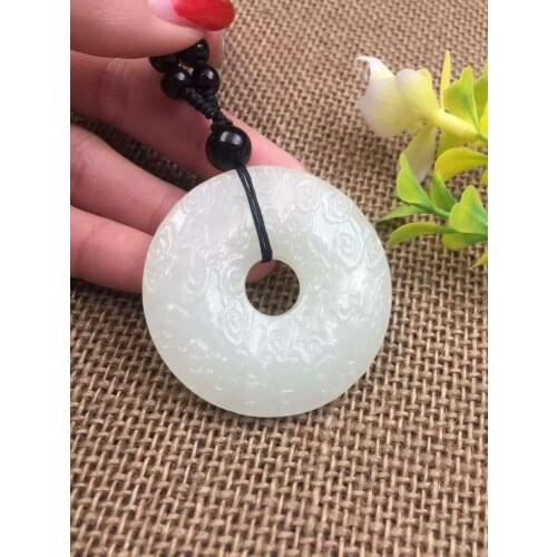 Exquisite and Tian Yu large lotus pendant