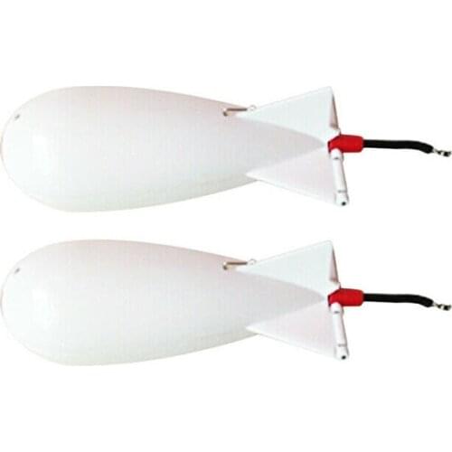 Hot Selling Pack of 2 Fishing Bait Bomb Carp Spod Bomb Bait Rocket Floats Fishing Feeder