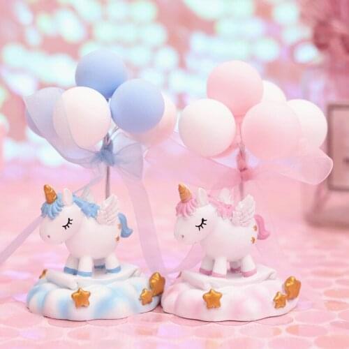 Cute Unicorn Car Interior Display Dashboard Decorations Cartoon Unicorn Balloon Doll Car Ornaments For Women Gifts Accessories