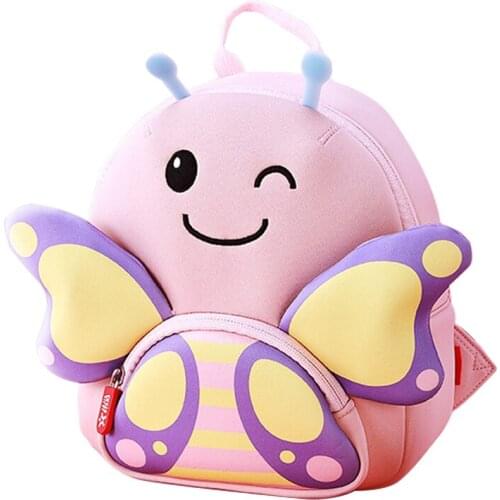 Fashion 3D Cute Butterfly School Bags for Girls Kids Animals Schoolbag Boys Children Student Travel Backpacks Mochila Infantil