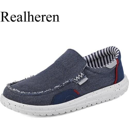 Summer Mens Casual Canvas Boat Shoes Loafers Sneakers Vulcanized Shoes Breathable Lightweight Flat Black Blue New Fashion 2021