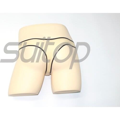 Mens sexy lingerie rubber G-strings Thongs T-back in clear transparent latex Free shipping