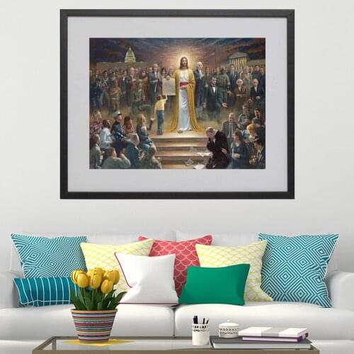 Jesus Christ Saves The World Posters and Prints Canvas Art Painting Decor Wall Pictures for Living Room Home Decoration