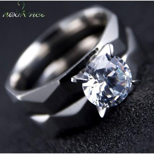 Nextvance Cut Wide Geometric Rings Modern Tungsten Couple Rings for Lovers Irregular Comfort Fit Size 6-11 Anillos Para