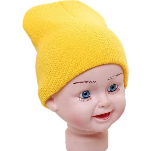 2020 New Girl Boy Autumn Winter Hat Spring Baby Soft Warm Hat Cap Knit Baby Cap Soft Elastic Children Casual Warm Cap