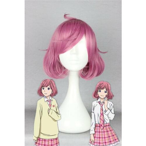 Anime Noragami Ebisu Kofuku Cosplay Short Pink Women Heat Resistant Synthetic Hair Wigs + Free Wig Cap