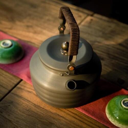 Portable Camping Kettle Tea Coffee Pot Hiking Teapot Cookware Lightweight