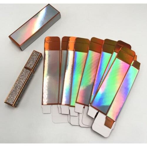 Empty Mascara Box Custom Private Label Soft Paper Packaging Holographic Box for Eyes Makeup
