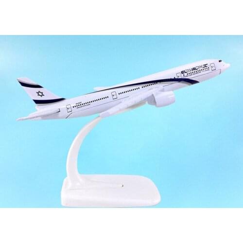 1:400 Scale 16CM 777 B777 El Al Air Israel Airlines W Plastic Base Alloy Aircraft Plane Airliner Display Collection Souvenirs