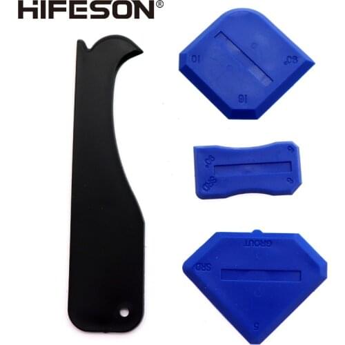 HIFESON 4PCS Silicone Sealant Spreader Spatula Scraper For Door Caulk Tool Window Caulking Finishing Sealant Grout