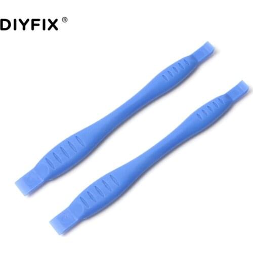 DIYFIX 2 Pcs Heavy Duty Plastic Spudger Cell Phone LCD Screen Battery Repair Pry Opening Tool For iPhone Samsung Huawei