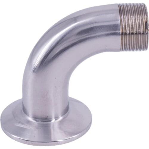 1.5" Tri Clamp x 1/2" BSPT Male 90 Degree Elbow SUS 304 Stainless Steel Sanitary Pipe Fitting Home Brew Beer Wine