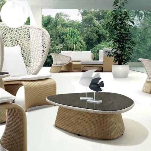 Outdoor furniture multifunctional rattan garden courtyard balcony hotel engineering furniture balcony rattan table and chair