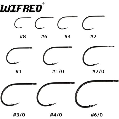 Wifreo 100PCS Barbed Big Game Changer Streamer Fly Hook Carbon-steel Lure Trailer Tube Hooks for Tarpon Flies Tying Short Shank