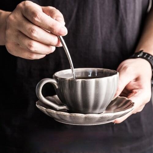 Japanese coffee cup breakfast cup simple water cup tea cup cup saucer set ceramic cup afternoon tea tea cup