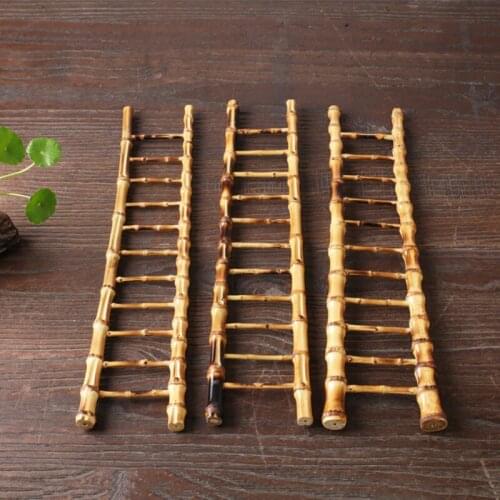 Japan Teaism Tea Tray Ladder Shaped Tea Cup Holder Tea Table Cup Drying Tray Bamboo Tea Ceremony Promoted Step by Step Ladder