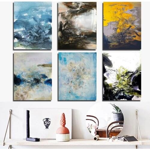 Zao Wou Ki Best Abstract Wallpaper Canvas Painting Print Living Room Home Decoration Modern Wall Art Oil Painting Poster Picture