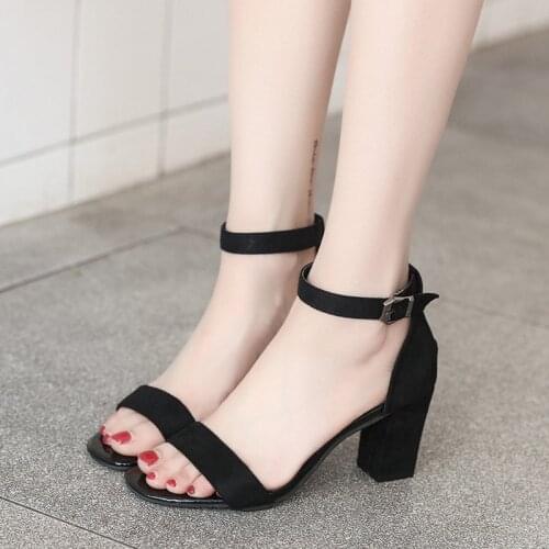 Fashion Wedge Sandals Dress For Women 2021 Comfortable Summer Suede High Heels Shoes Woman Shoes Size 34 35 36 37 38 39 40 5CM