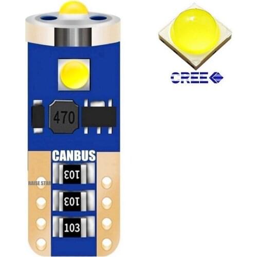 1PCS T10 W5W Cree Chip LED CANBUS NO ERROR Car Dome Reading Lamp Motor Parking Light License Plate Bulb Turn Signal Xenon White