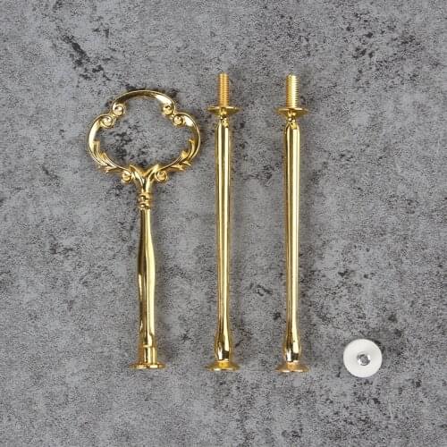 10Pcs 3tier Gold silver black Hot Cake stand Fitting Small Sun Flower Design No Plates 2020 new arrive