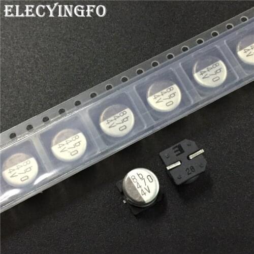 10pcs 470uF 4V470uf ELNA RV series 8x6.5mm 4V470uF Chip type SMD Audio Electrolytic Capacitor