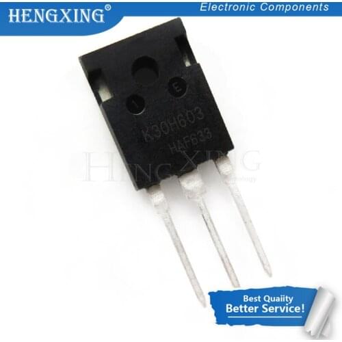 10pcs/lot IKW30N60H3 IKW30N60 K30H603 TO-247 600V 30A 187W In Stock